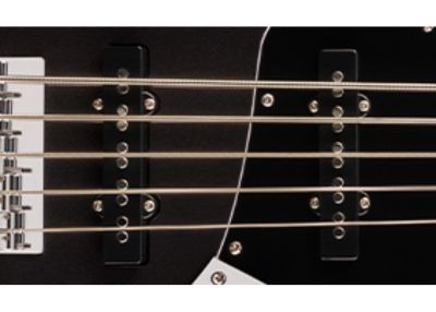 Affinity Series® Active Jazz Bass® V, Maple Fingerboard, Black Pickguard, Black Metallic | Waltons Music Affinity Series® Active Jazz Bass® V, Maple Fingerboard, Black Pickguard, Black Metallic