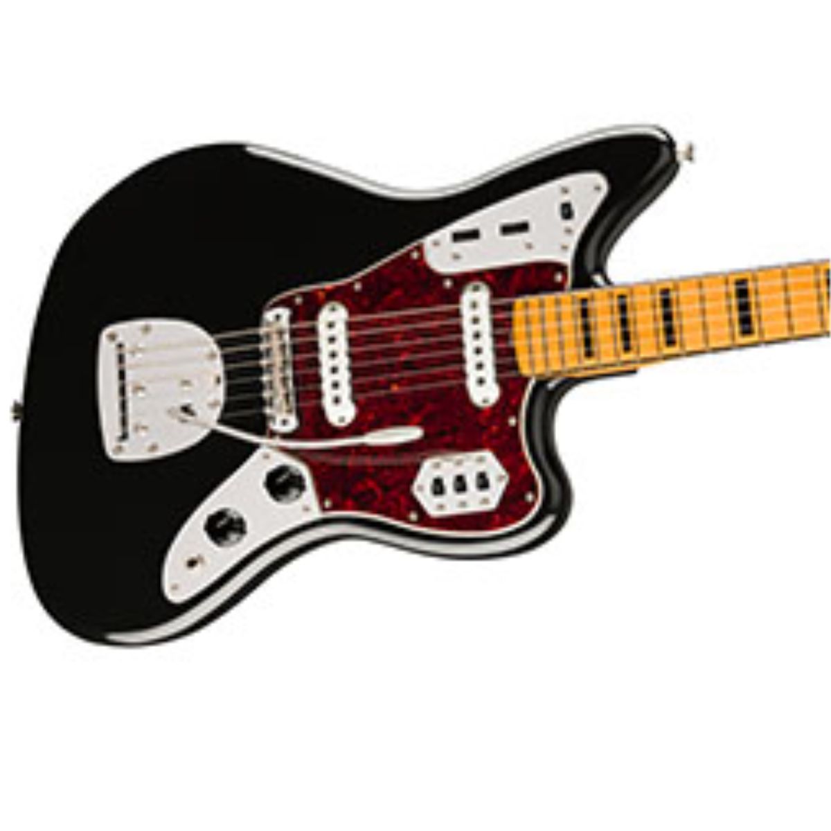 Vintera II ’70s Jaguar, Maple Fingerboard, Black | Waltons Music Vintera II ’70s Jaguar, Maple Fingerboard, Black