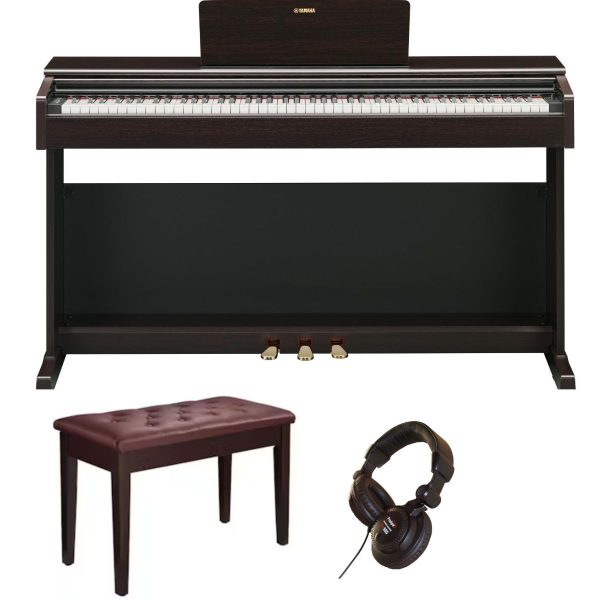Yamaha YDP145 Standard Bundle | with Piano Stool and Headphones | Rosewood
