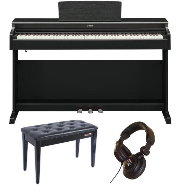 Yamaha YDP165 Standard Bundle | with Piano Stool and Headphones | Black