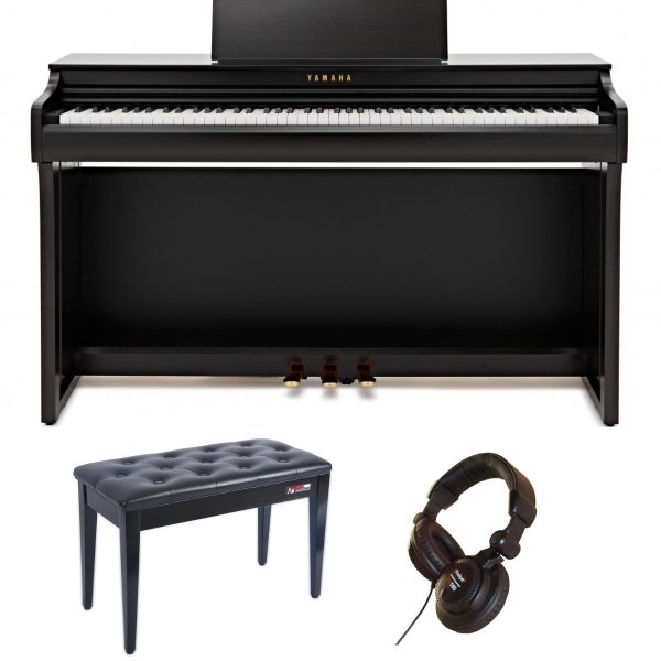 Yamaha CLP725 Piano Bundle with Stool and Headphones | Black
