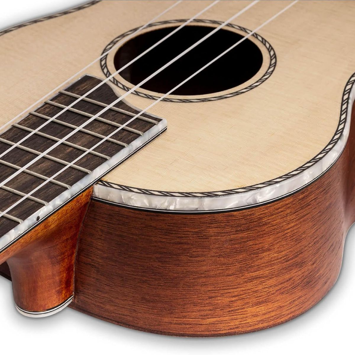 Mahalo MP2E | Concert Ukulele with Pickup | Pearl Series | Sitka Spruce top | Waltons Music Mahalo MP2E | Concert Ukulele with Pickup | Pearl Series | Sitka Spruce top - Image 6