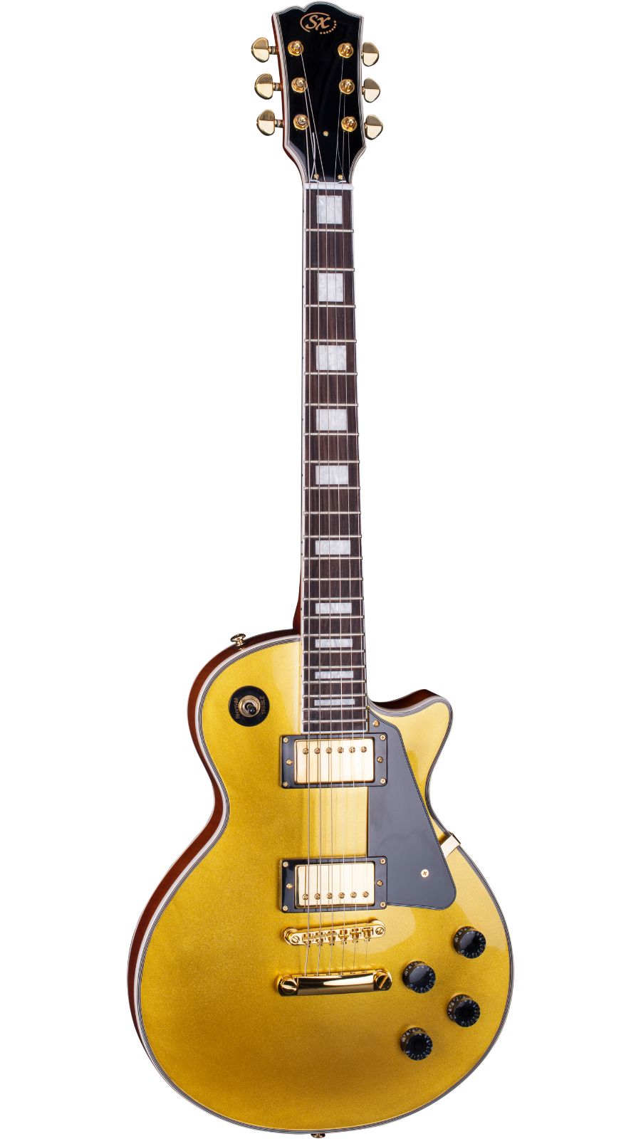 SX EH3 Single Cut Custom Style Electric Guitar | Gold top | Waltons Music SX EH3 Single Cut Custom Style Electric Guitar | Gold top - Image 6