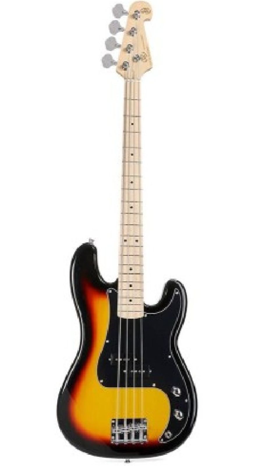 SX SBM2 Precision style Bass Guitar with Bag | 3 Tone Sunburst | Waltons Music SX SBM2 Precision style Bass Guitar with Bag | 3 Tone Sunburst