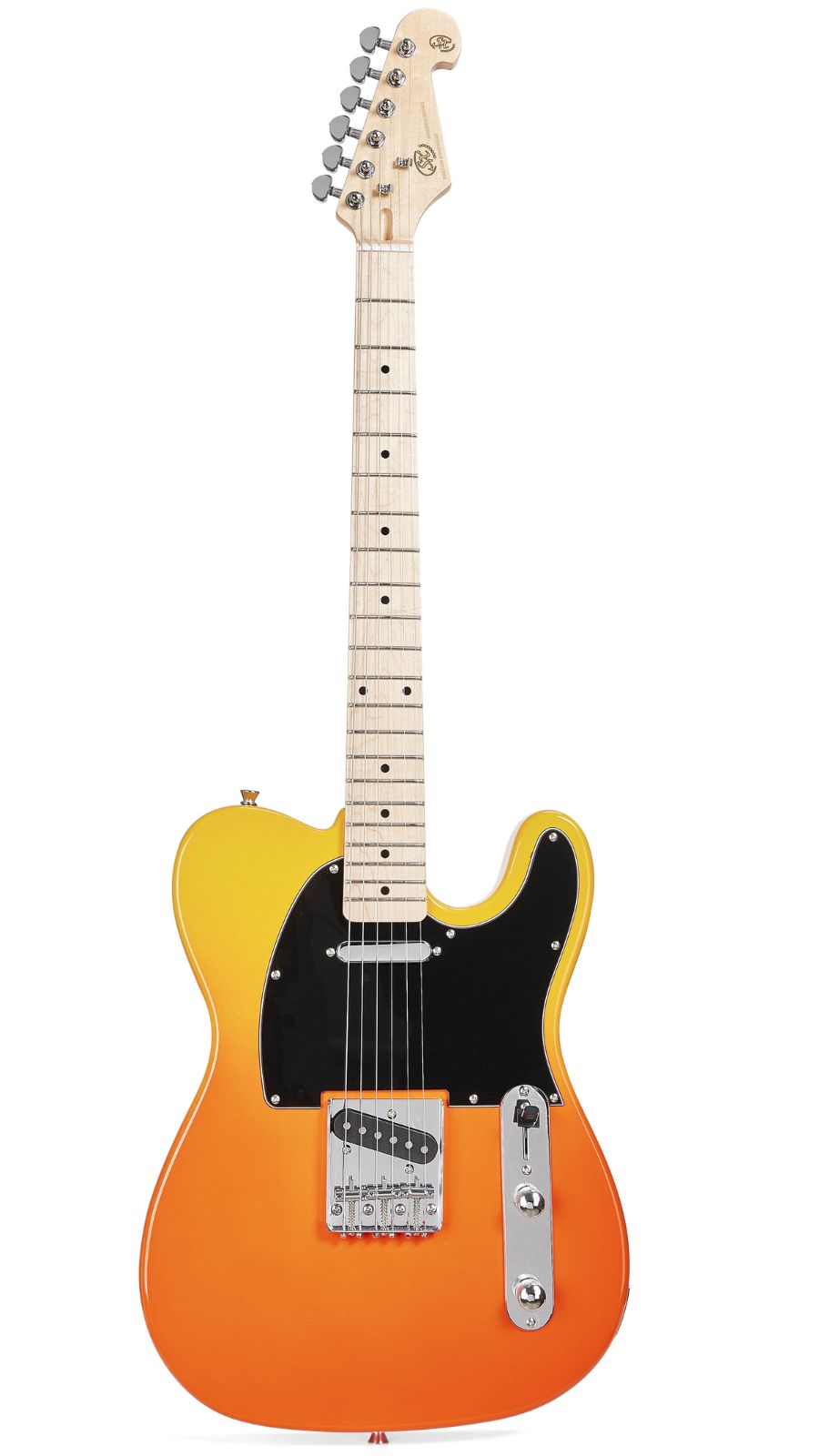 SX Modern Series 2 Pickup Electric Guitar with Gigbag | Burning Fire | Waltons Music SX Modern Series 2 Pickup Electric Guitar with Gigbag | Burning Fire