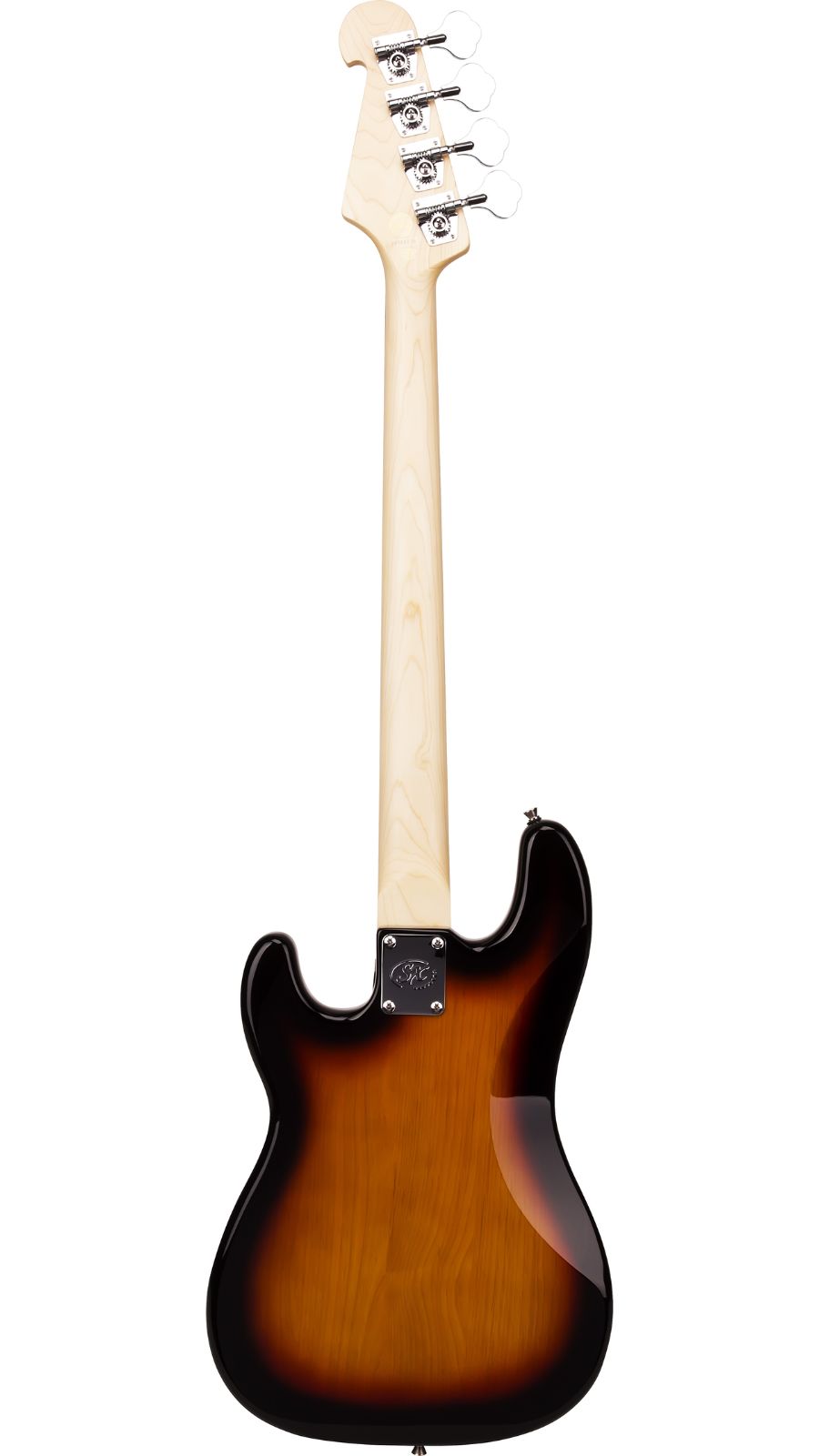 SX SB2 Left Handed Precision Style Bass Pack with 15 Watt Amp | 3 Tone Sunburst | Waltons Music SX SB2 Left Handed Precision Style Bass Pack with 15 Watt Amp | 3 Tone Sunburst - Image 4