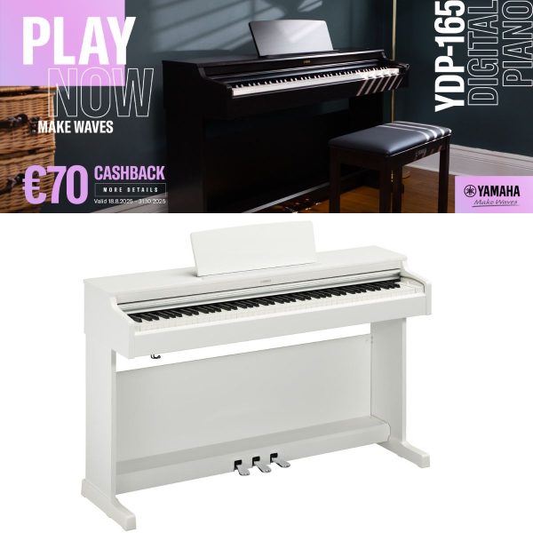 Yamaha YDP-165 | Arius Digital Piano | 88 Keys  | White | See CASH BACK offer