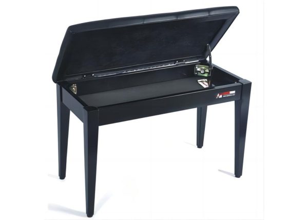 Apextone | AP-5101BK Fixed Height Piano Stool | Black - Image 3