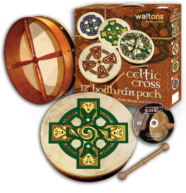 Waltons 12" Celtic Cross Bodhran Pack | Gallen Cross