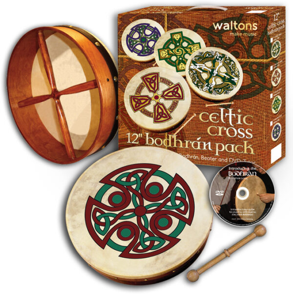 Waltons 12" Celtic Cross Bodhran Pack | Carew Cross