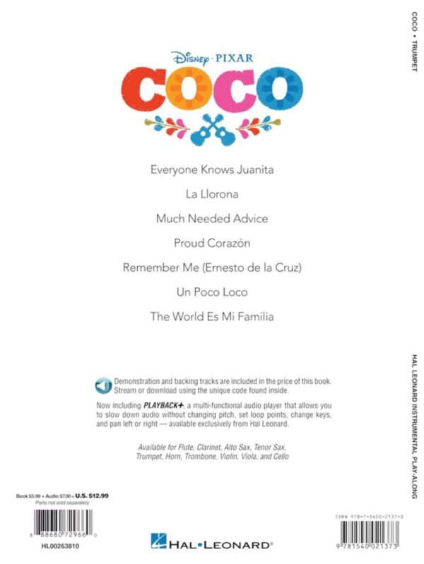 Coco | Instrumental Play Along| 7 Songs from the Film| Trumpet