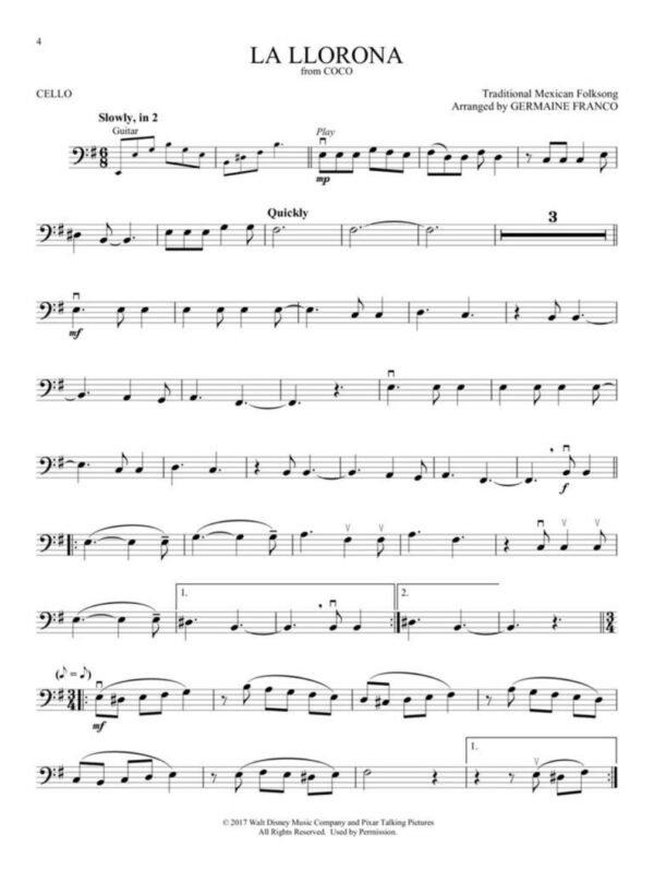 Coco | Instrumental Play Along | 7 Songs from the Film | Cello