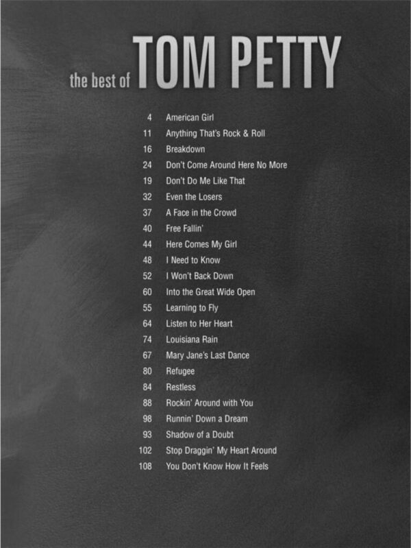 The Best of Tom Petty | Piano, Vocal, Guitar