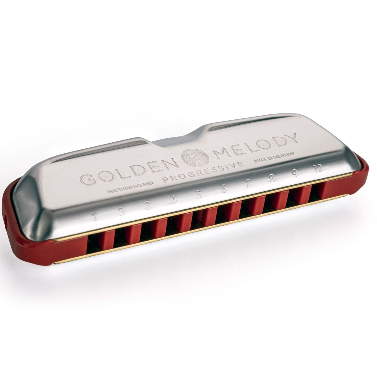 Hohner Golden Melody Harmonica | Progressive | Key C | Waltons Music HOHNER Golden Melody Progressive | Pro Diatonic Harmonica | Key C