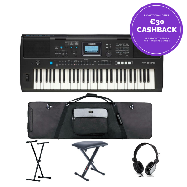 Yamaha PSR E473 Deluxe Bundle with Keyboard, Stool, Stand ,Headphones, Bag | Cashback Offer | Waltons Music Yamaha PSR E473 Deluxe Bundle with Keyboard, Stool, Stand ,Headphones, Bag | Cashback Offer