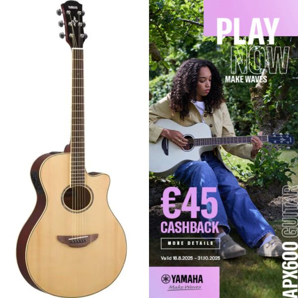 Yamaha APX600 | Electro-Acoustic Guitar | Natural Finish | See CASHBACK offer
