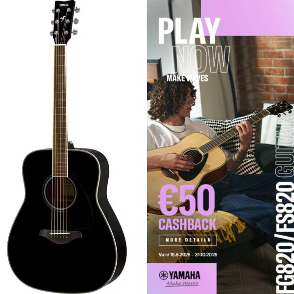 Yamaha FG820 | Acoustic Guitar | Black | See CASHBACK offer