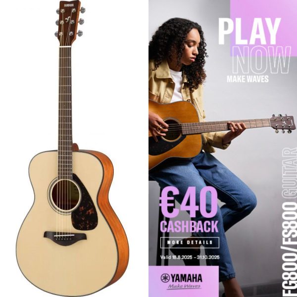 Yamaha FS800 | Acoustic Folk Guitar | Gloss Natural | See CASHBACK offer
