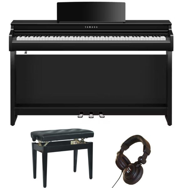 Yamaha CLP825 Deluxe Piano Bundle | Adjustable stool | Headphones | PEB