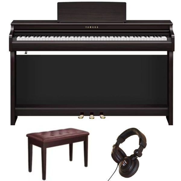 Yamaha CLP825 Piano Bundle with Stool |Headphones | Rosewood