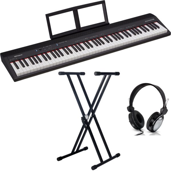 Roland Go Piano 88 Bundle | Piano | Double Braced Stand | Headphones