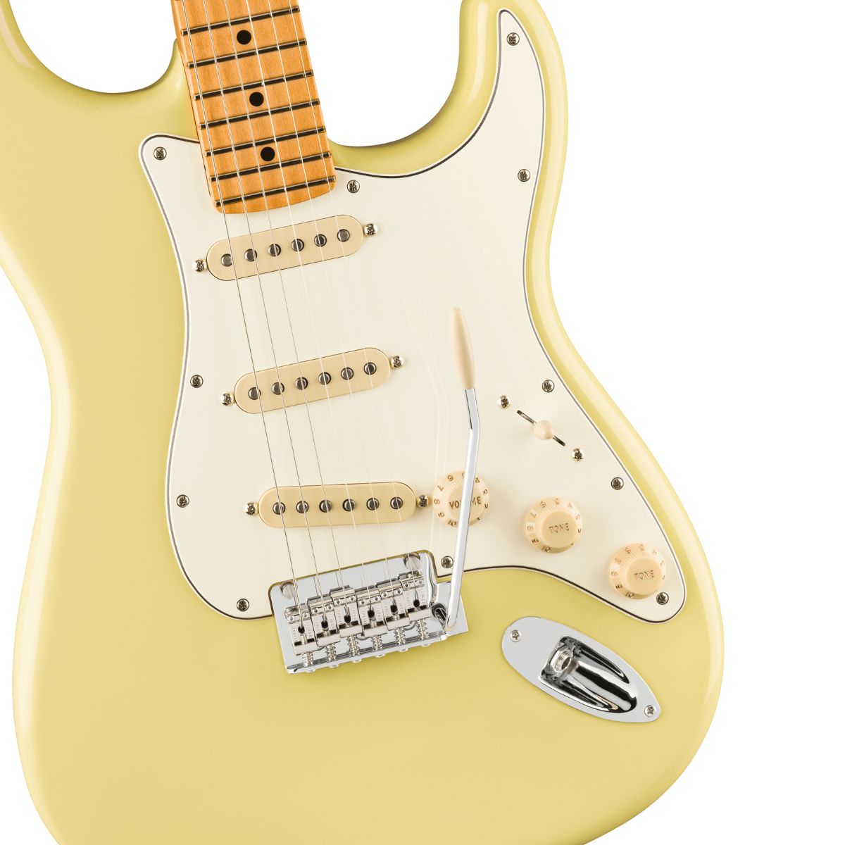Fender Player II Stratocaster Maple Fingerboard| Hialeah Yellow | Waltons Music Fender Player II Stratocaster Maple Fingerboard| Hialeah Yellow