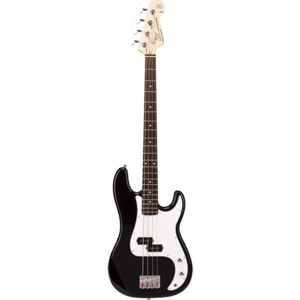 SX SB2 3/4 Size Bass Guitar Pack | Black | 10W Amp | Cover| Tuner