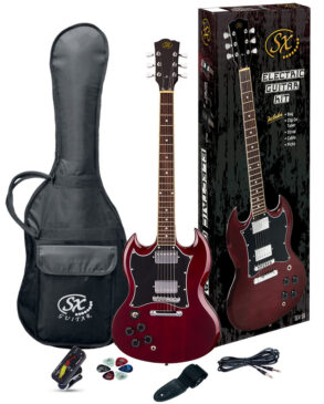 SX SE4 Electric Guitar Pack Lefthand | Translucent Wine Red