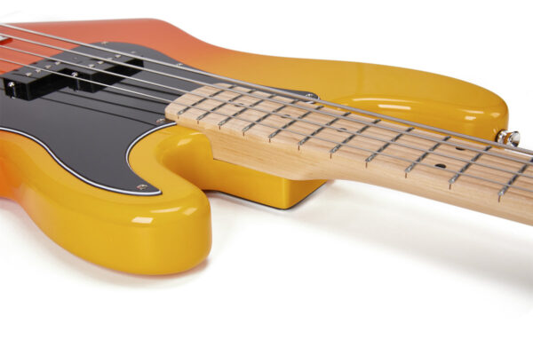 SX SBM2 Precision style Bass Guitar with Bag | Burning Fire | Waltons Music SX SBM Series P Bass Guitar | Burning Fire