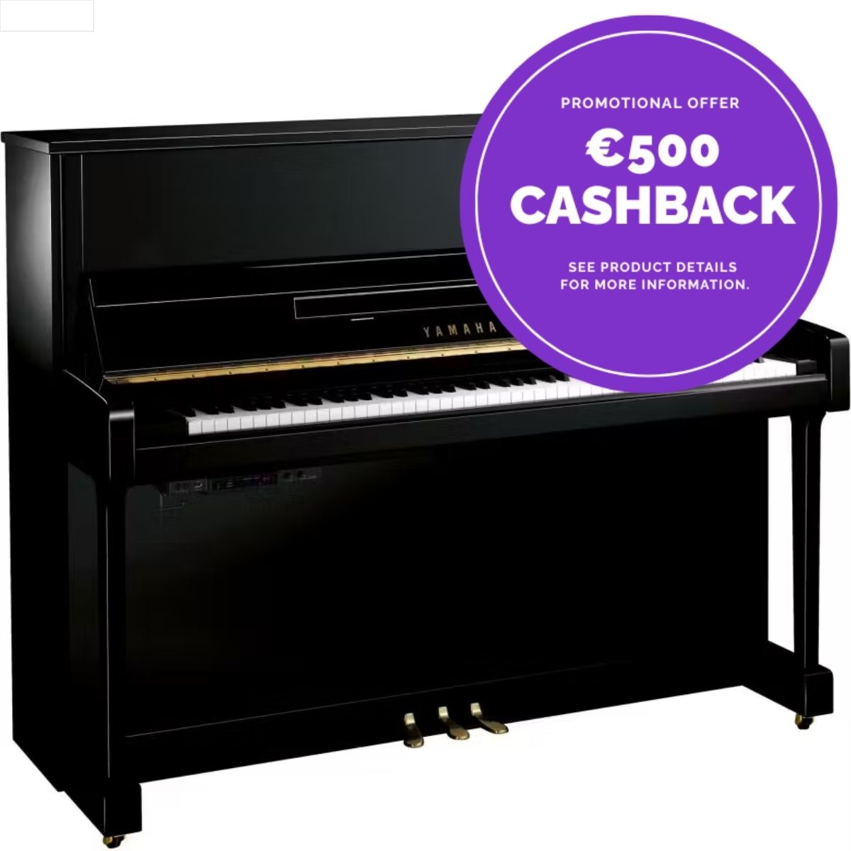 Yamaha B3 Trans Acoustic Piano | Polished Ebony | see €500 Cashback Offer | Waltons Music Yamaha B3 Trans Acoustic Piano | Polished Ebony | see €500 Cashback Offer