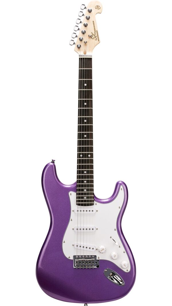 SX SE1 Strat Style Guitar Pack | Purple