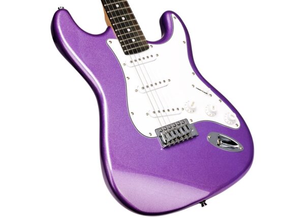 SX SE1 Strat Style Guitar Pack | Purple