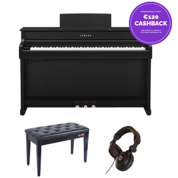 Yamaha CLP835 Piano Bundle with Stool and Headphones | Black | Cashback Offer | Waltons Music Yamaha CLP835 Piano Bundle with Stool and Headphones | Black | Cashback Offer