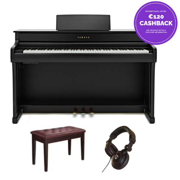 Yamaha CLP835 Piano Bundle with Stool and Headphones | Rosewood | Cashback Offer | Waltons Music Yamaha CLP835 Piano Bundle with Stool and Headphones | Rosewood | Cashback Offer