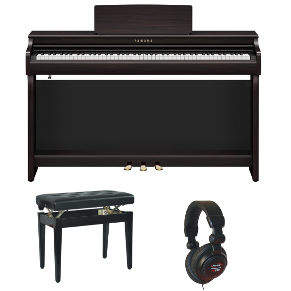 Yamaha CLP825 Deluxe Piano Bundle | Adjustable stool and Headphones |Rosewood | Waltons Music Yamaha CLP825 Deluxe Piano Bundle | Adjustable stool and Headphones |Rosewood