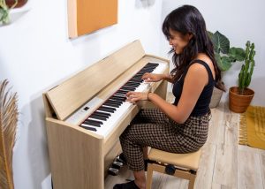 Roland F-701 Digital Piano Bundle with Stool and Headphones | LA