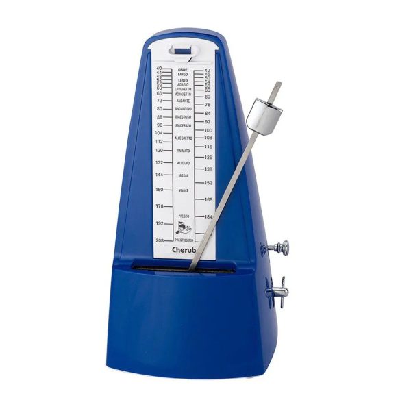 Cherub WSM-330 | Premium Mechanical Clockwork Metronome | Blue