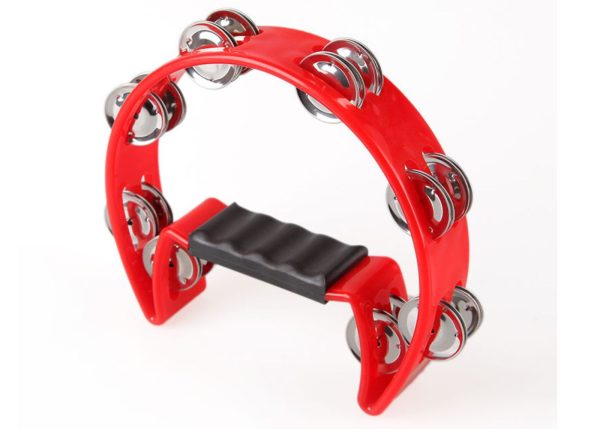 Hands-On | Headless Half-moon tambourine | Red | 20.50cm