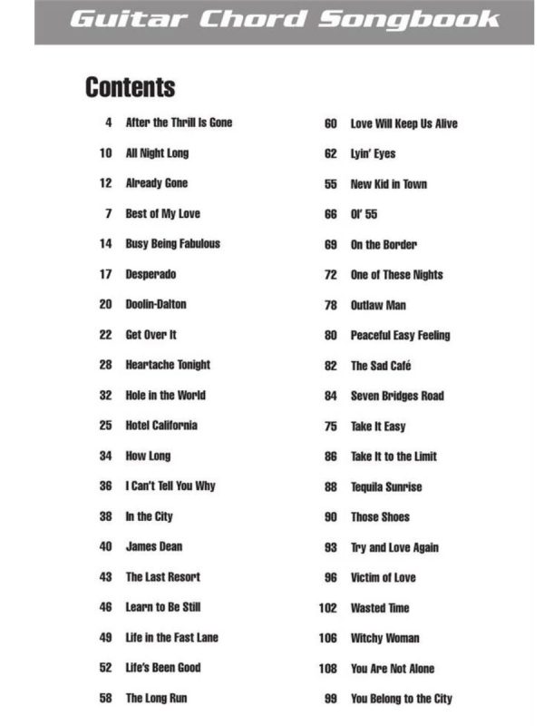 The Eagles | Guitar Chord Songbook | Melody, Lyrics and Chords - Image 2
