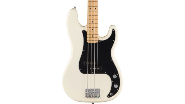 Standard Precision Bass®, Maple FB, Black Pickguard, Olympic White - Image 4