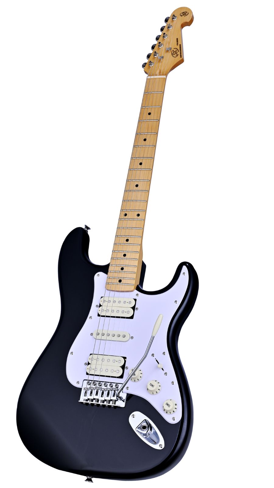 SX SST57-HSH Vintage style electric guitar | 2 humbucker, 1 single coil | Gigbag | Black | Waltons Music SX SST57-HSH Vintage style electric guitar | 2 humbucker, 1 single coil | Gigbag | Black - Image 2