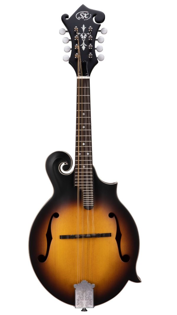 SX F Style Mandolin | Solid Top | Vintage Sunburst | With Bag - Image 3