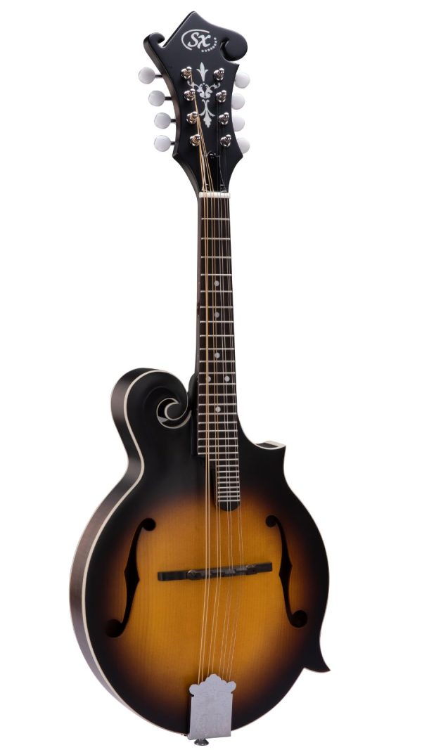 SX F Style Mandolin | Solid Top | Vintage Sunburst | With Bag