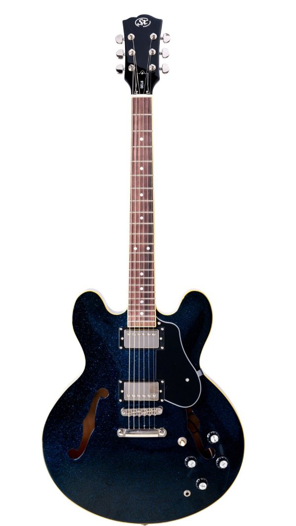 SX SEL6 | Semi-Hollow body Electric Guitar | Glitter Blue - Image 6