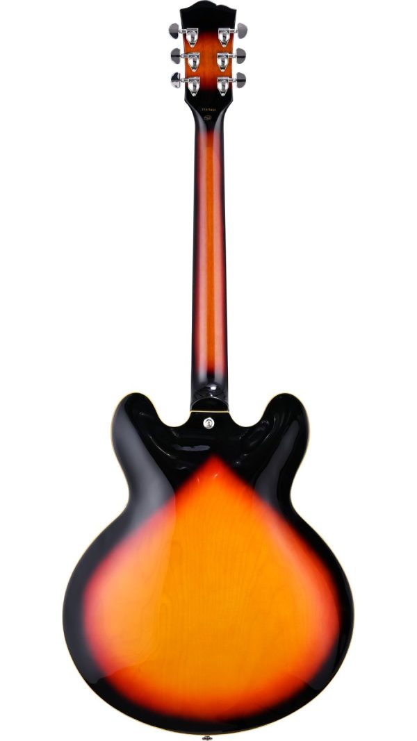 SX SEL6 | Semi-Hollow body  Electric Guitar | Vintage Sunburst - Image 5