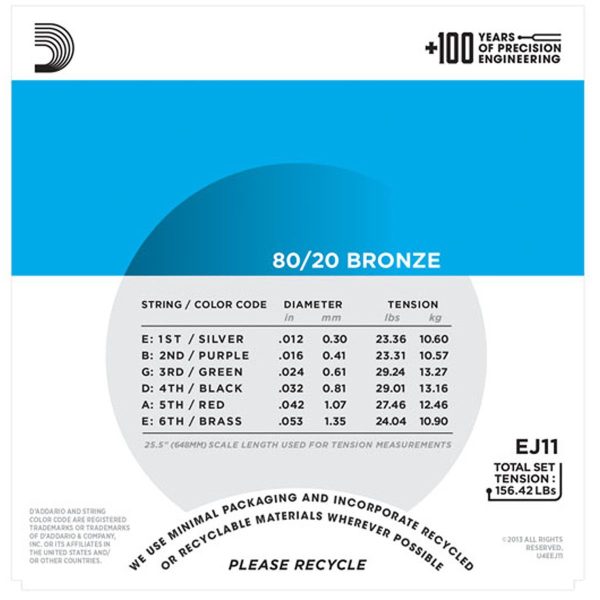 D'Addario Acoustic Bronze 80/20  12-53 | Great Value 3 SET Pack - Image 2