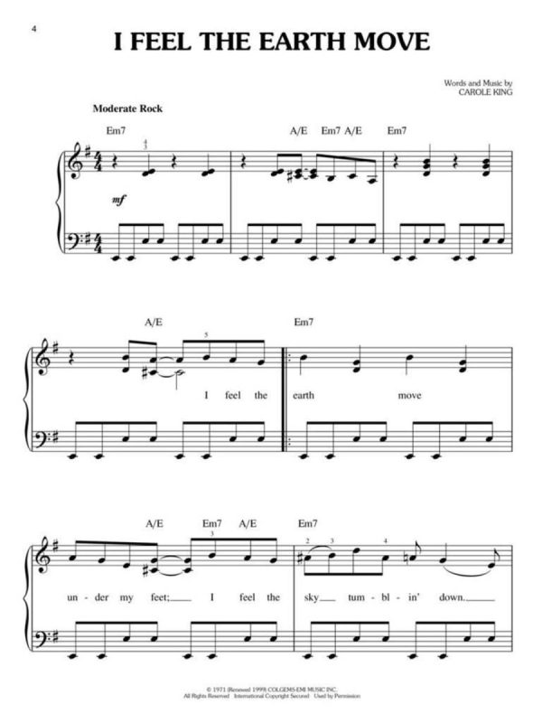 Carole King | Carole King – Tapestry | 12 songs for easy piano - Image 4