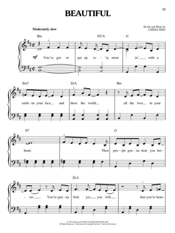Carole King | Carole King – Tapestry | 12 songs for easy piano - Image 3