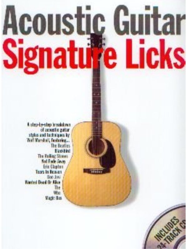 Acoustic Guitar Signature Licks| 9 great songs | Book and CD
