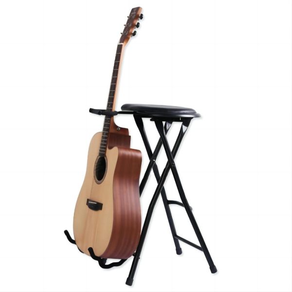 Apextone | Guitar stool stand combo | suitable for Electric and Acoustic